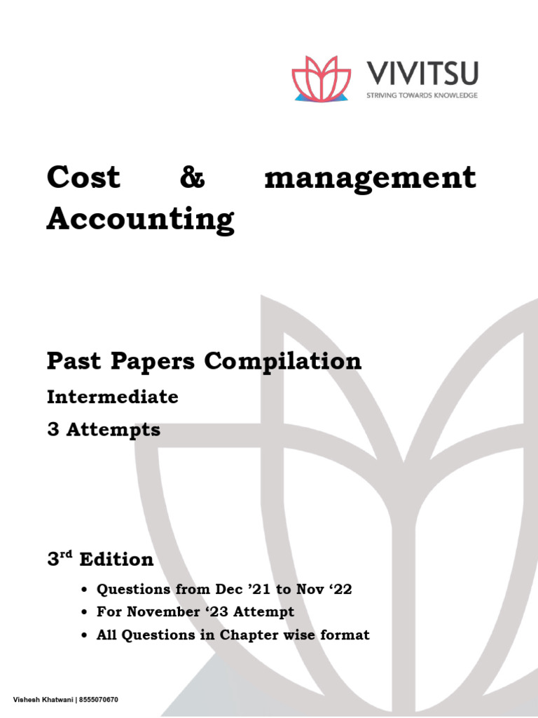 Icai Costing Pdf Overtime Cost Of Goods Sold