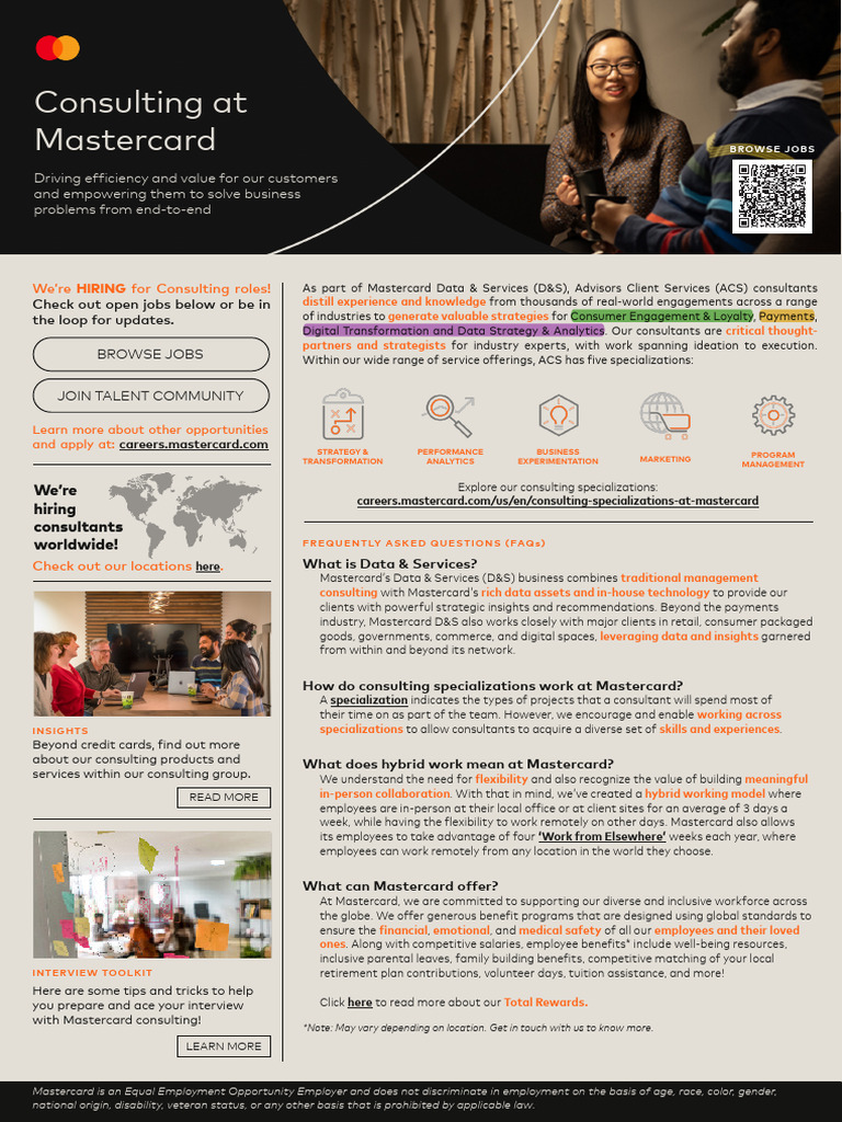 Consulting Careers at Mastercard D&S | PDF | Employment | Analytics