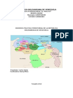 División Politico Territorial de Venezuela