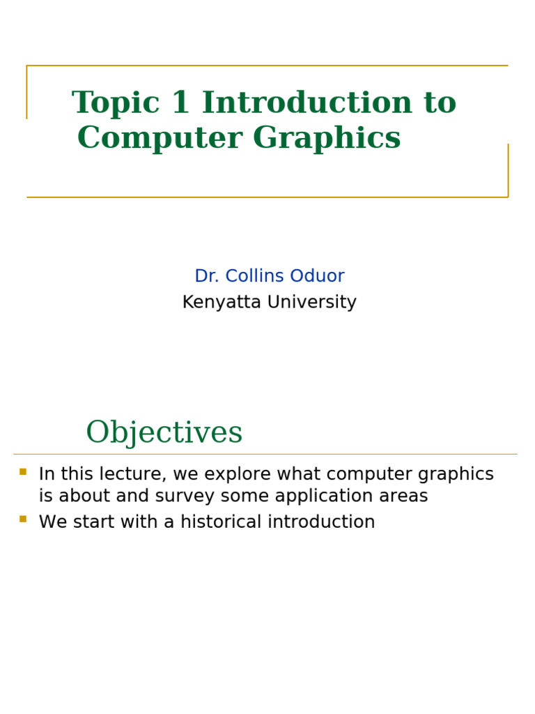 Introduction to Computer Graphics | PDF | Computer Graphics | 3 D ...