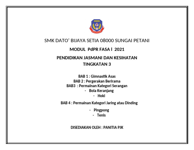 Cover Module PDPR | PDF