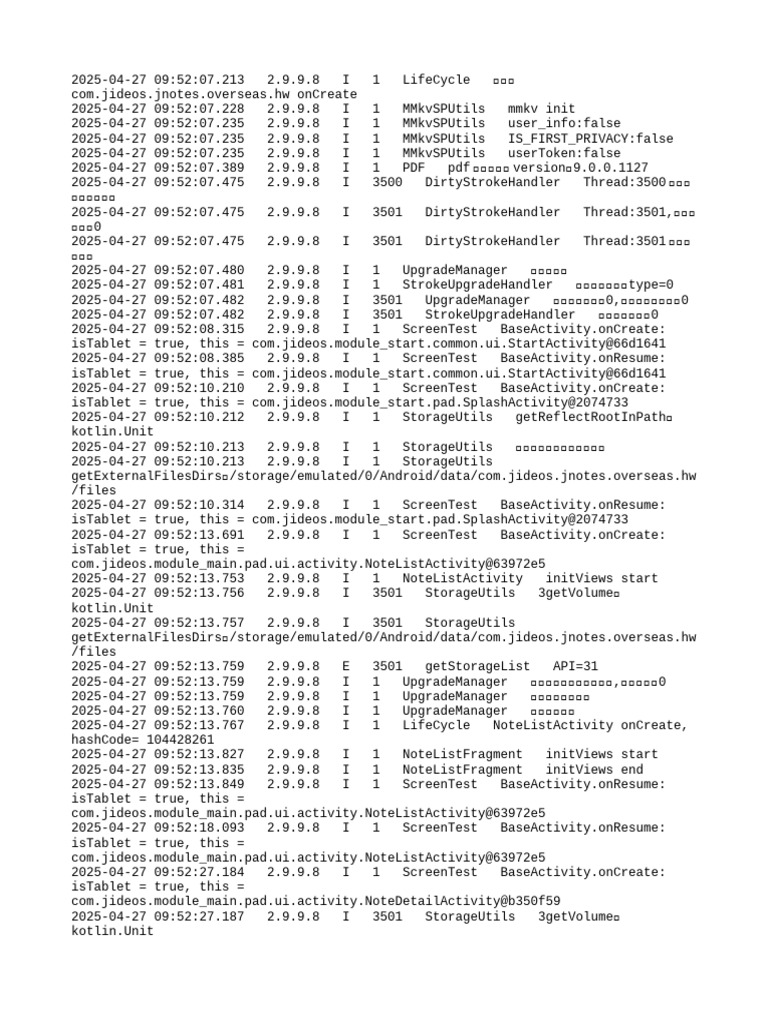 App Lifecycle Logs for 27/09/2025 | PDF | Embedded Linux Distributions ...