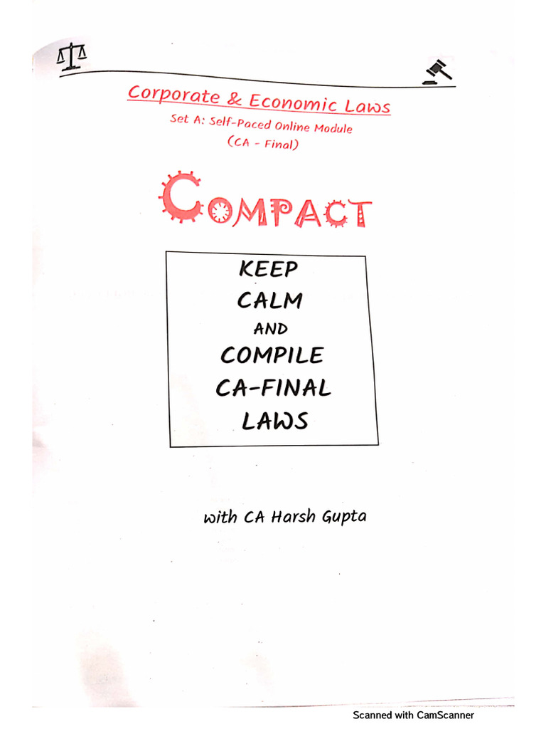 CA Harsh Gupta Compact CA Final Law | PDF