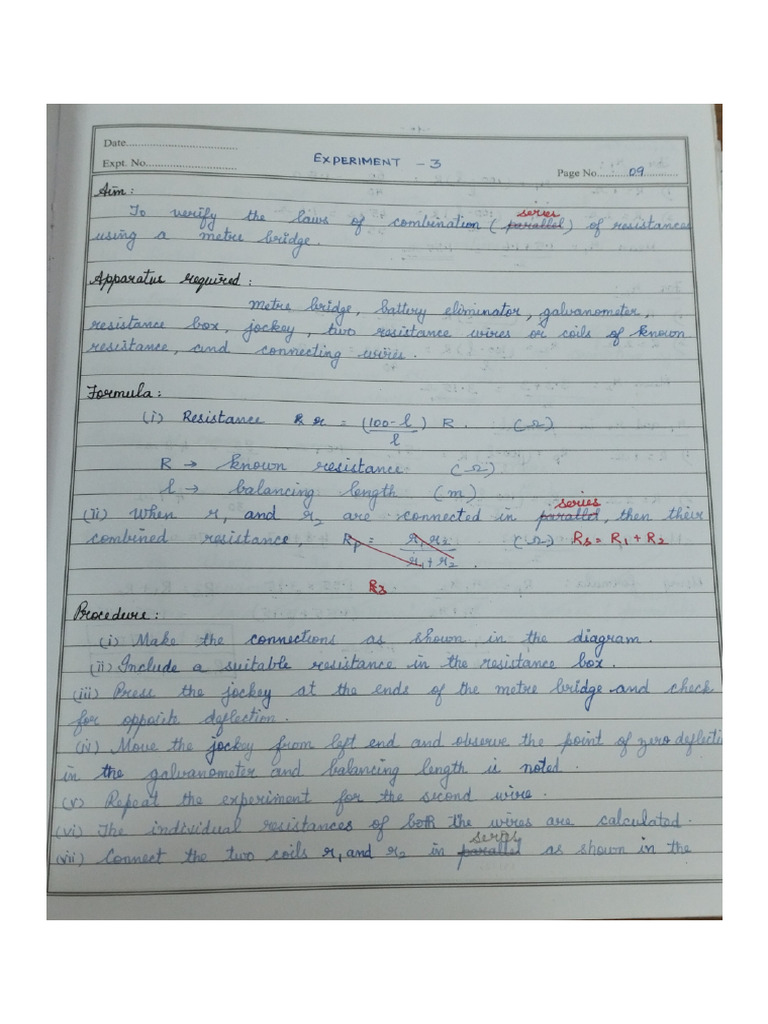 Expt. Physics Experiments Notes | PDF