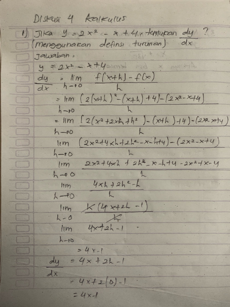 Diskusi 4 Sesi 4 Kalkulus | PDF
