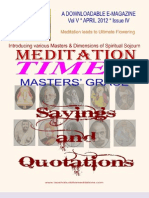 Meditation Times April 2012