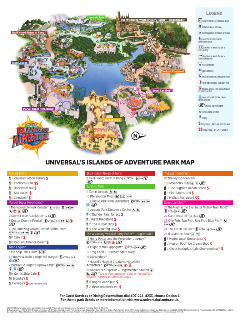 Universal Islands of Adventure Map | PDF