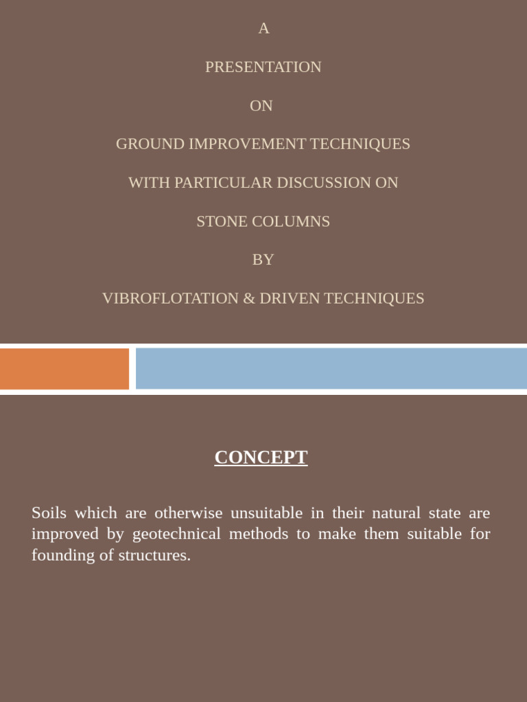Stone Column Ground Improvement Techniques | PDF | Deep Foundation ...