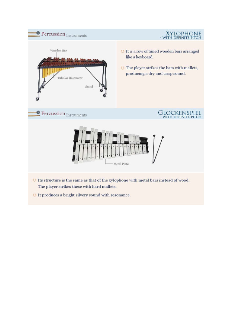 Notes On Pitched Percussion Instruments | PDF