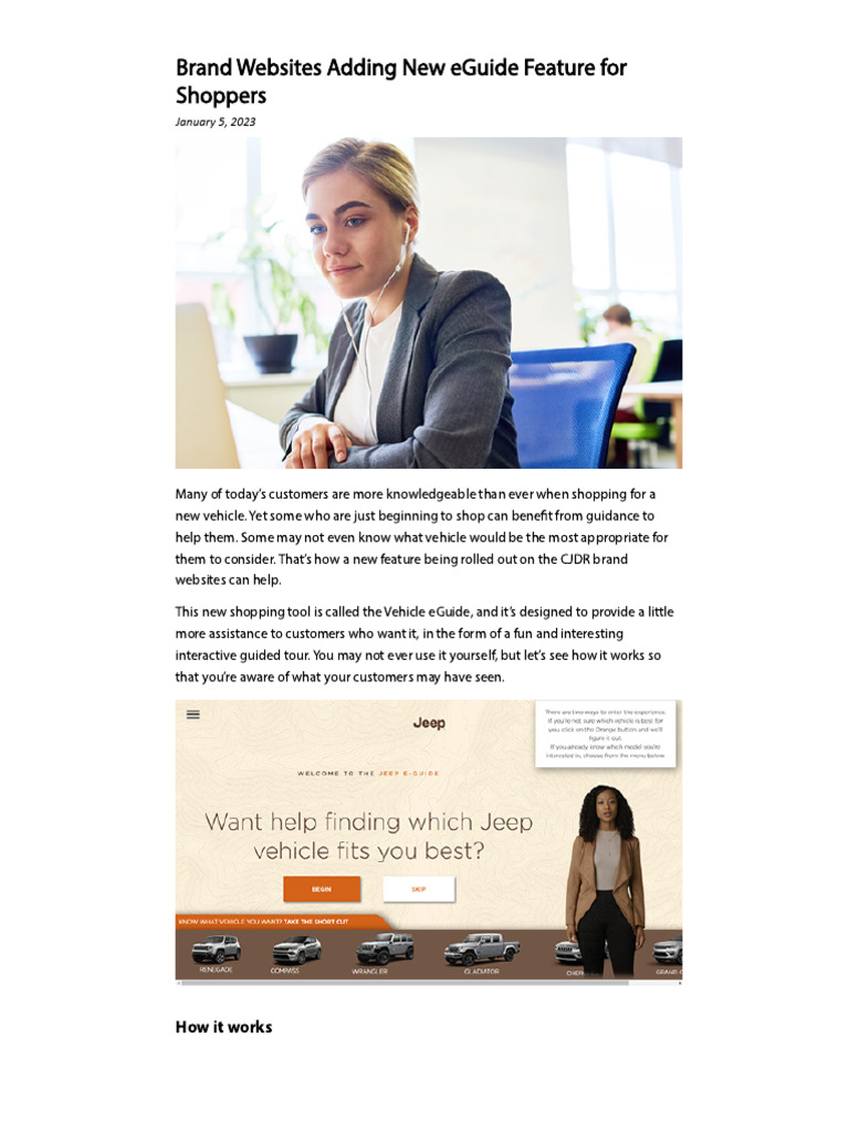 New Vehicle eGuide Enhances Shopping Experience | PDF | Motor Vehicle | Car