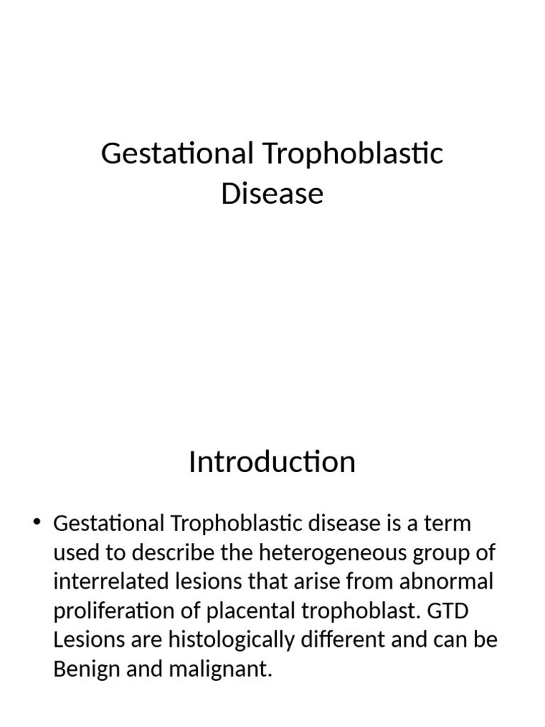 Gestational Trophoblastic Disease. | PDF | Human Chorionic Gonadotropin ...