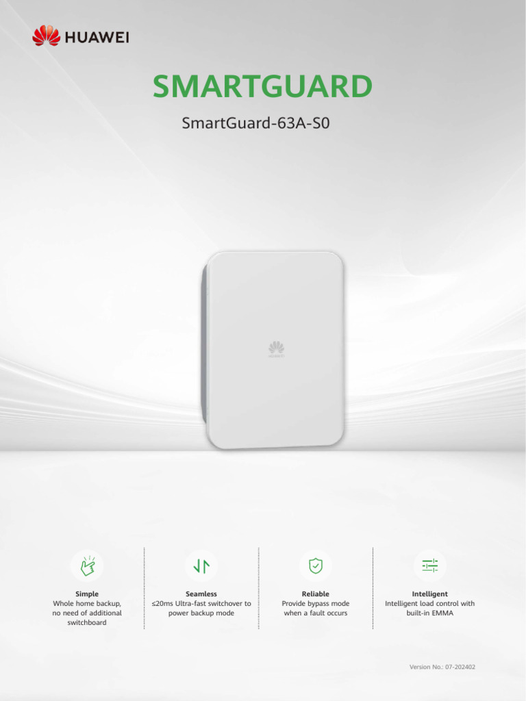 SmartGuard-63A-S0 Datasheet Overview | PDF | Heat Pump | Electrical ...