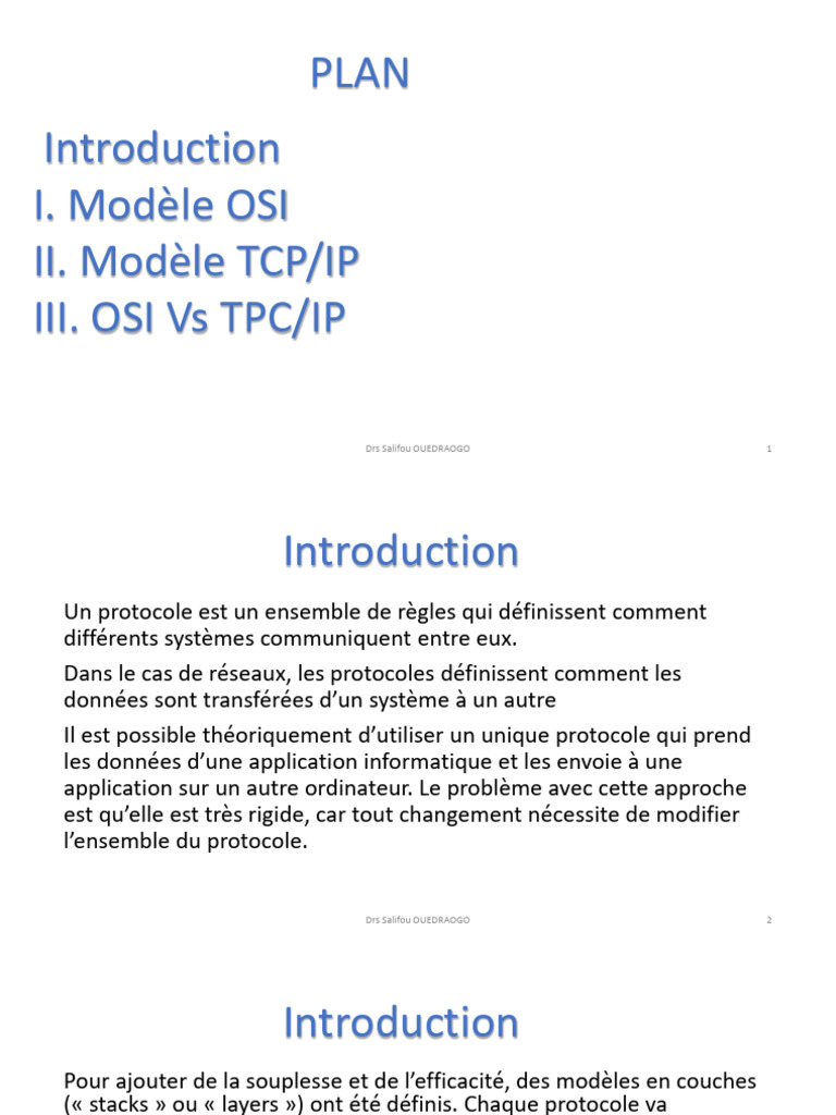 Modèles OSI et TCP/IP en Réseaux | PDF | Suite des protocoles Internet ...