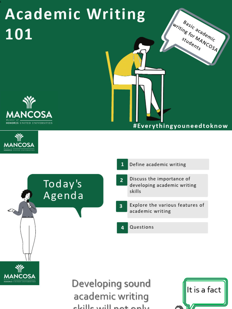 Academic Writing Essentials for MANCOSA | PDF | Thesis | Digital Object ...