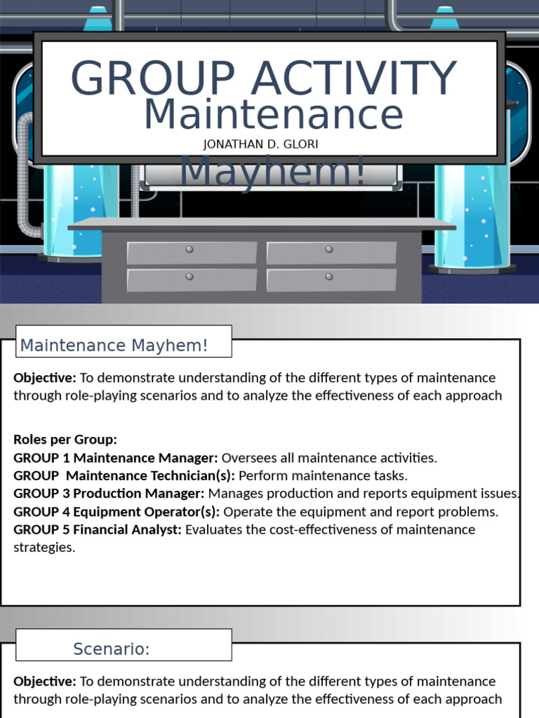 Maintenance Role-Playing Activity Guide | PDF