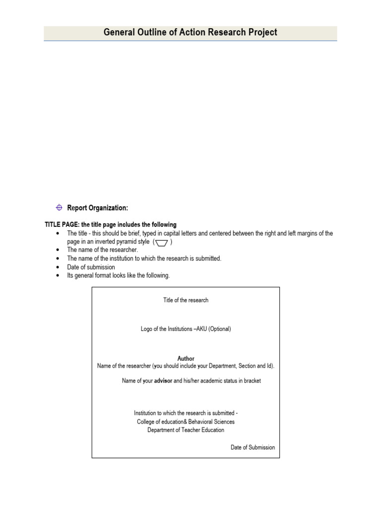 Action Research Project Structure Guide | PDF | Qualitative Research | Data