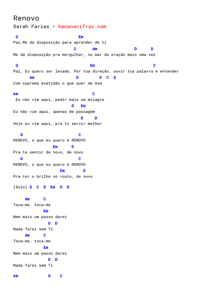 Letra da Música 