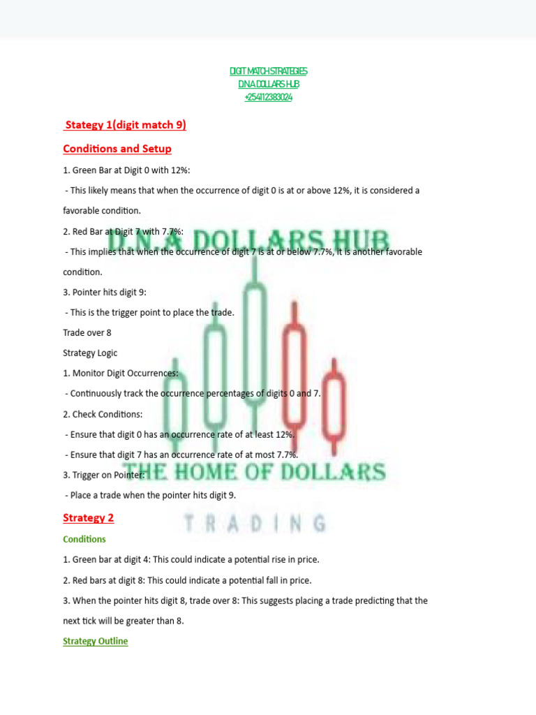 Digit Match Strategy From Dna Dollars 0112383024 | PDF