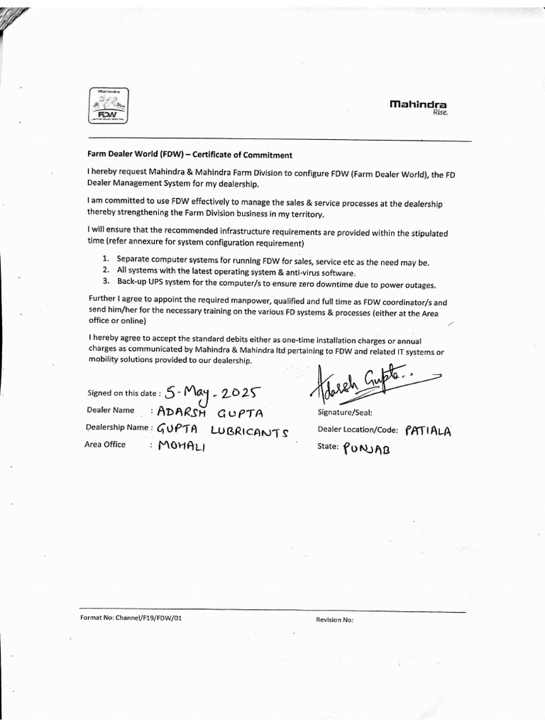 FDW Letter | PDF