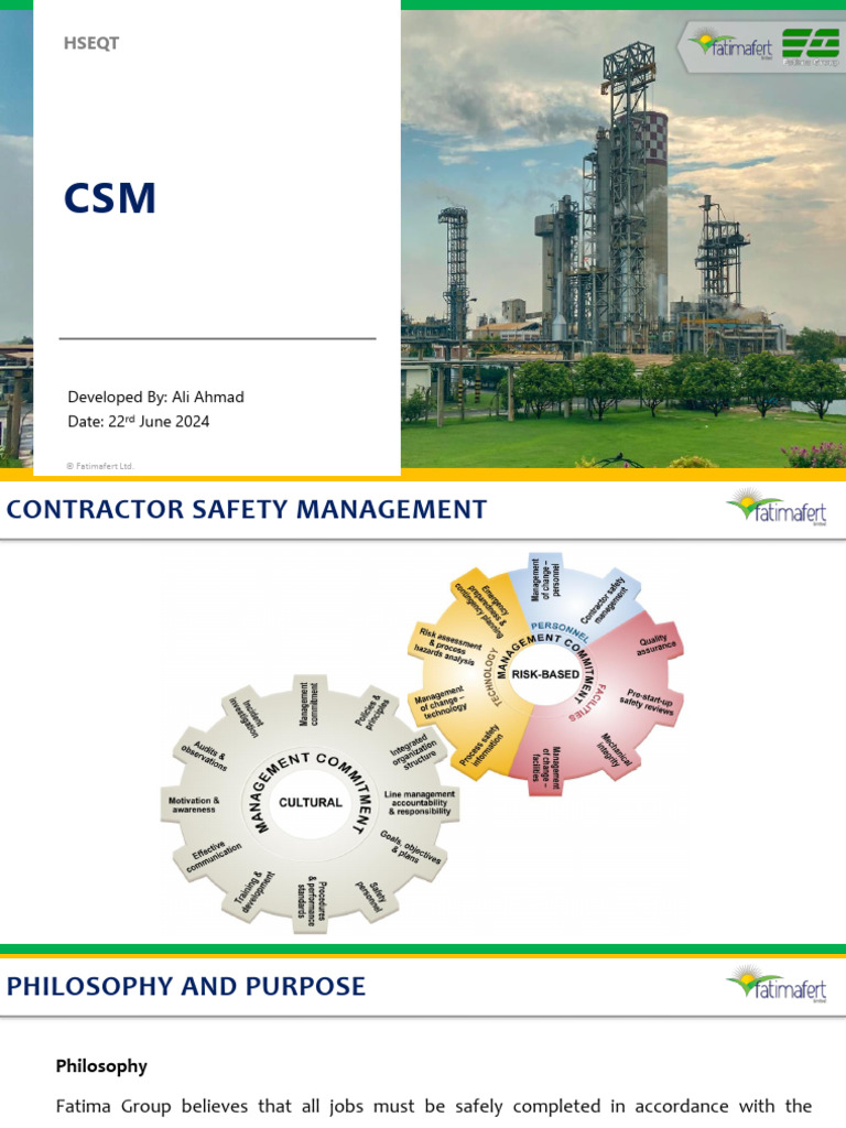 Contractor Safety Management Overview | PDF | Safety | Audit