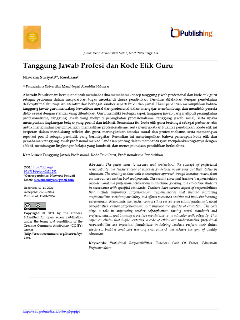 Template Jurnal Pendidikan Islam | PDF