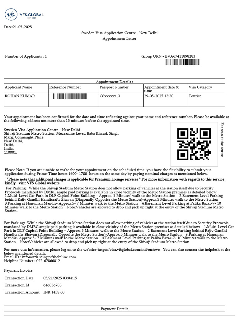 Sample Sweden Appointment | PDF