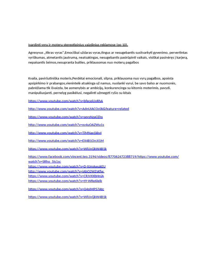 Uzduotis Reklamos | PDF