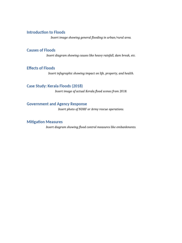 Flood Project With Image Placeholders | PDF