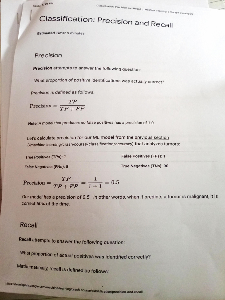 Precision, Recall | PDF