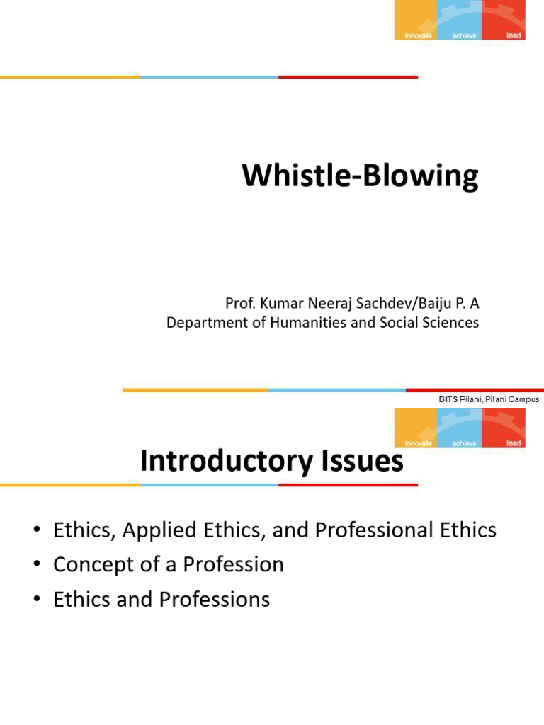 Profethics Whistle Blowing | PDF | Loyalty | Social Psychology