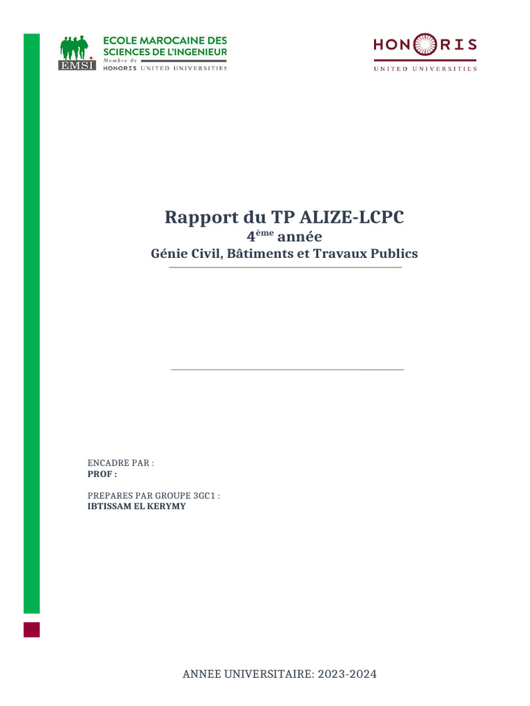 Rapport TP ALIZE-LCPC 2023-2024 | PDF | Optimisation mathématique