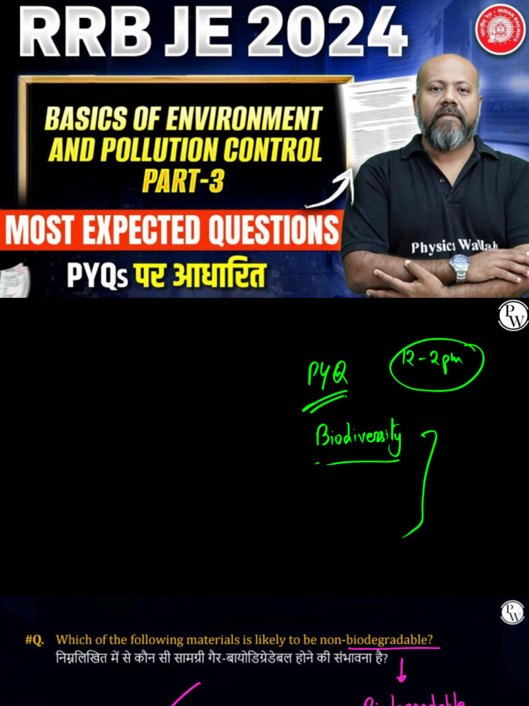 Basics of Environment and Pollution Control 03 - Class Notes | PDF