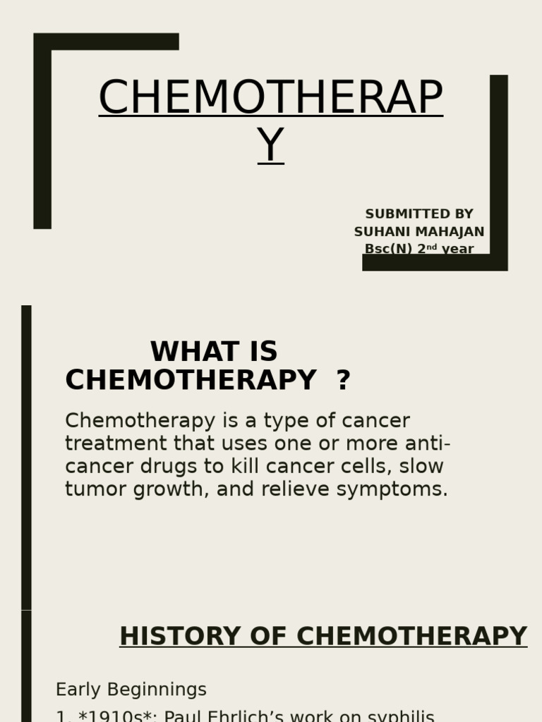 Understanding Chemotherapy: Types & Goals | PDF | Cancer | Chemotherapy