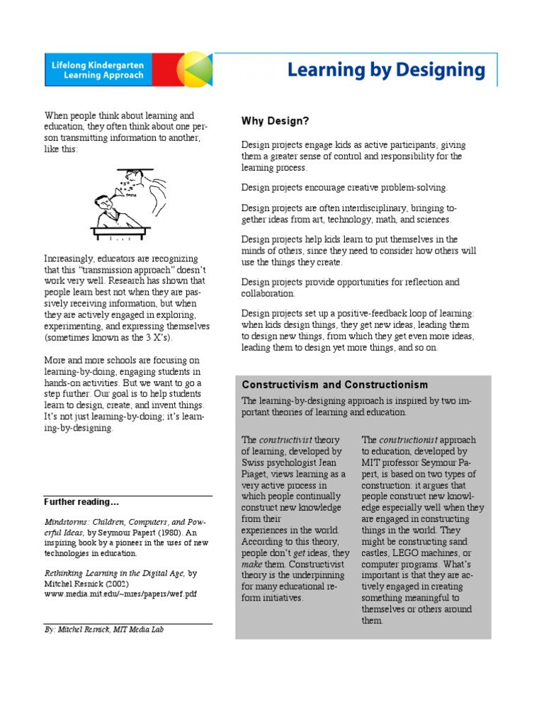 Learning by Designing: Engaging Education | PDF | Constructivism ...