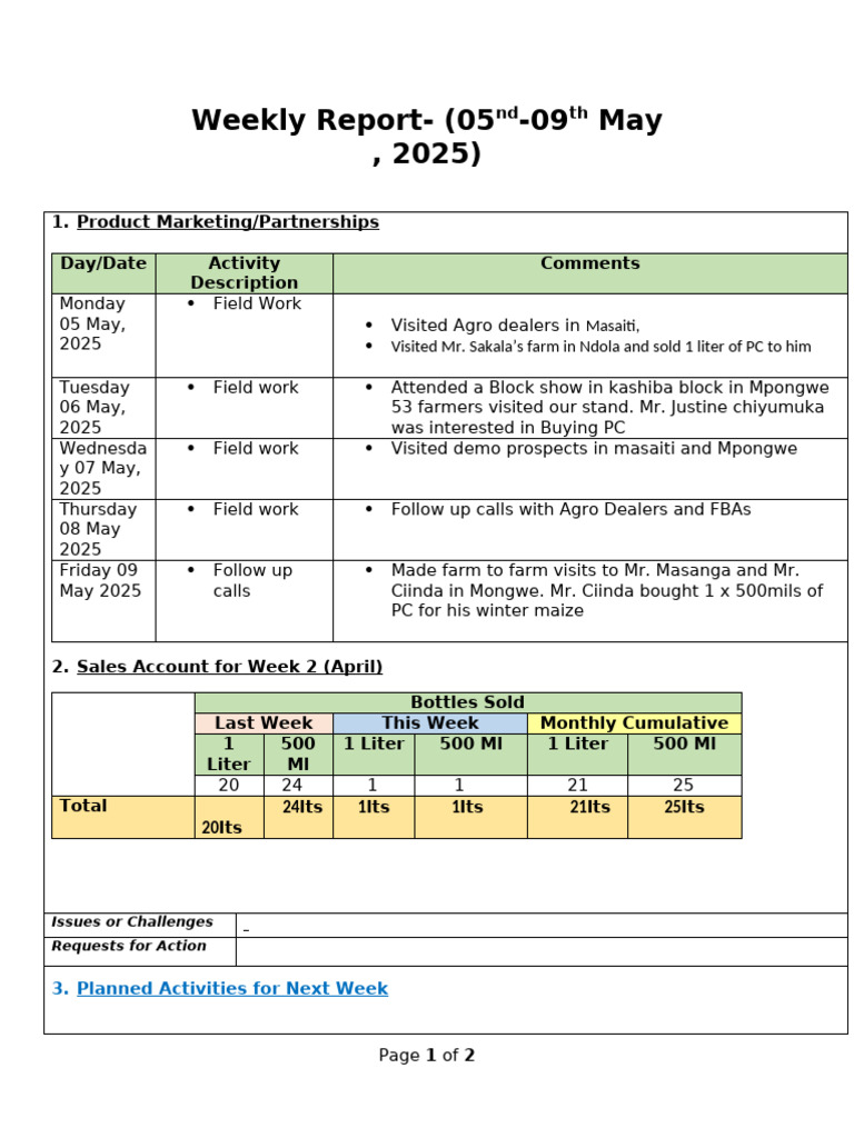 Weekly Marketing Report: May 2025 | PDF