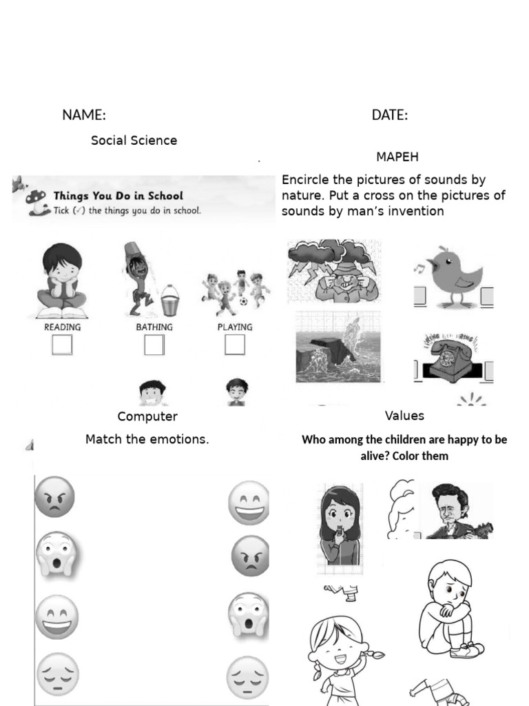 Nature vs. Man-Made Sounds Activity | PDF