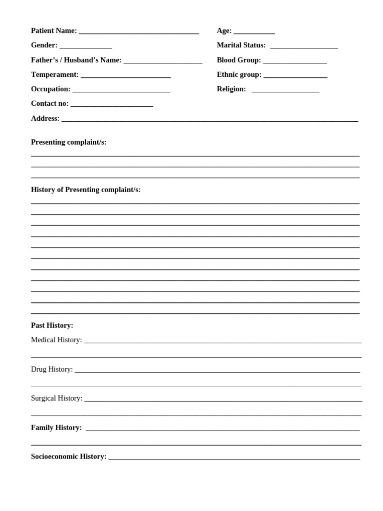 Medicine History Format PDF | PDF | Medical Specialties | Clinical Medicine