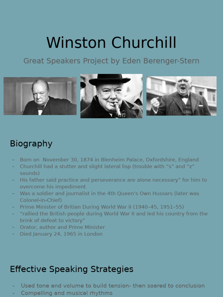 Winston Churchill: Master Orator & Leader | PDF | Winston Churchill