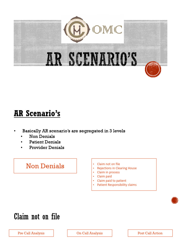 AR Denial Scenarios and Actions Guide | PDF