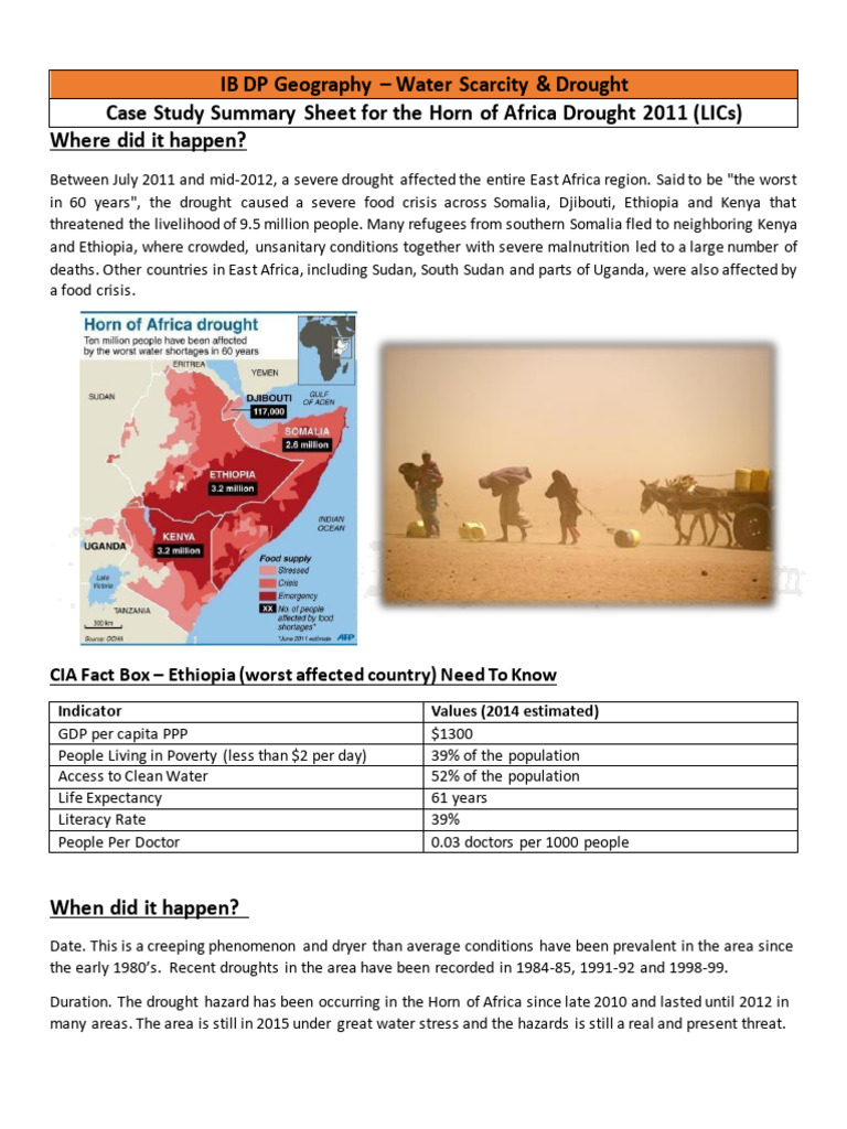 Horn of Africa Drought Case Study 2011 | PDF | Drought | Famine