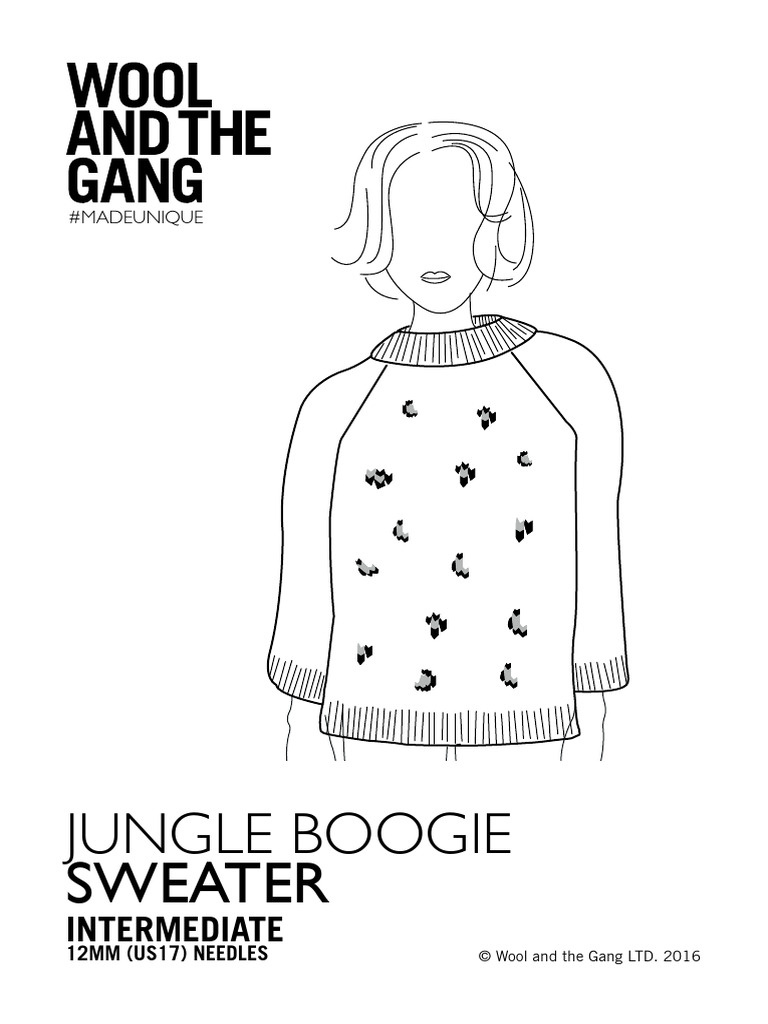 Jungle Boogie Sweater Guide | PDF | Knitting | Basic Knitted Fabrics