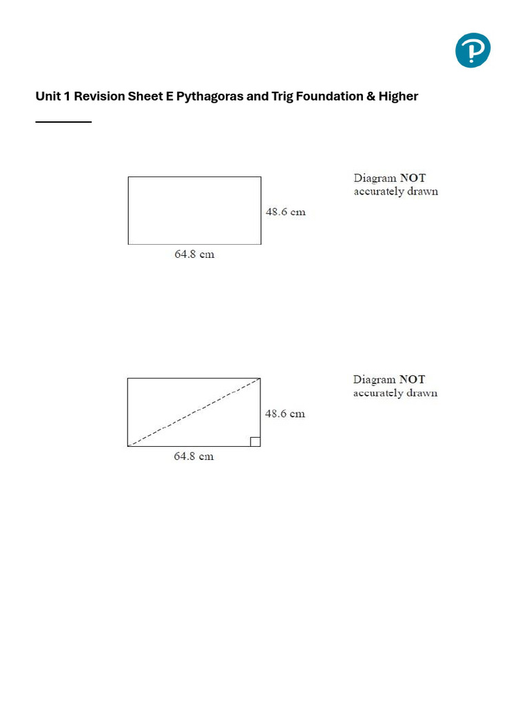 Pythagoras and Trigonometry Revision Guide | PDF | Rectangle | Area