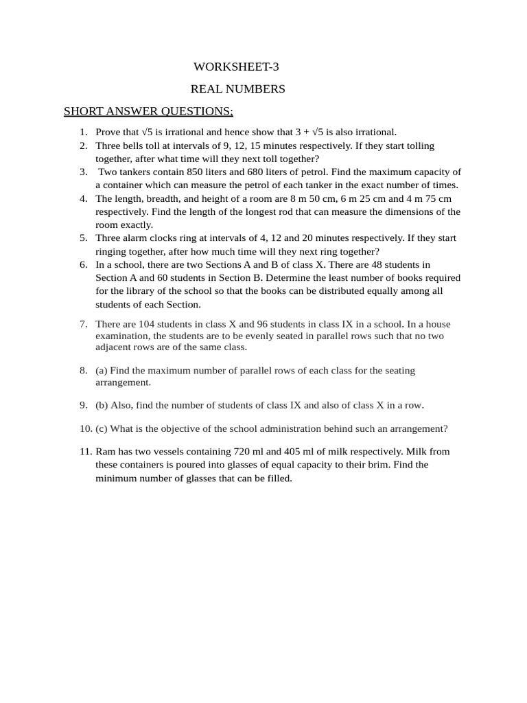 Worksheet 3 Pdf
