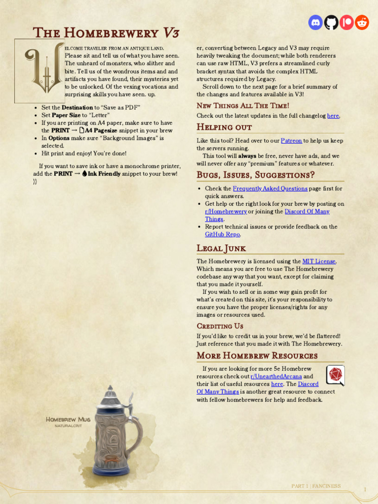 The Homebrewery - V3 - The Homebreasdsa | PDF | Html Element | Software