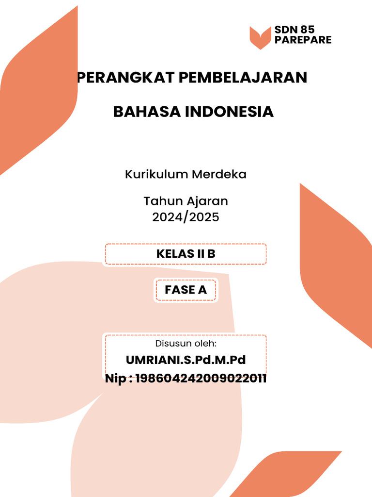 Perangkat Pembelajaran Kurikulum Merdeka Kelas II B | PDF