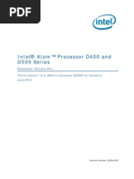 Intel® Atom™ Processor D400 and D500 Series: Datasheet-Volume One