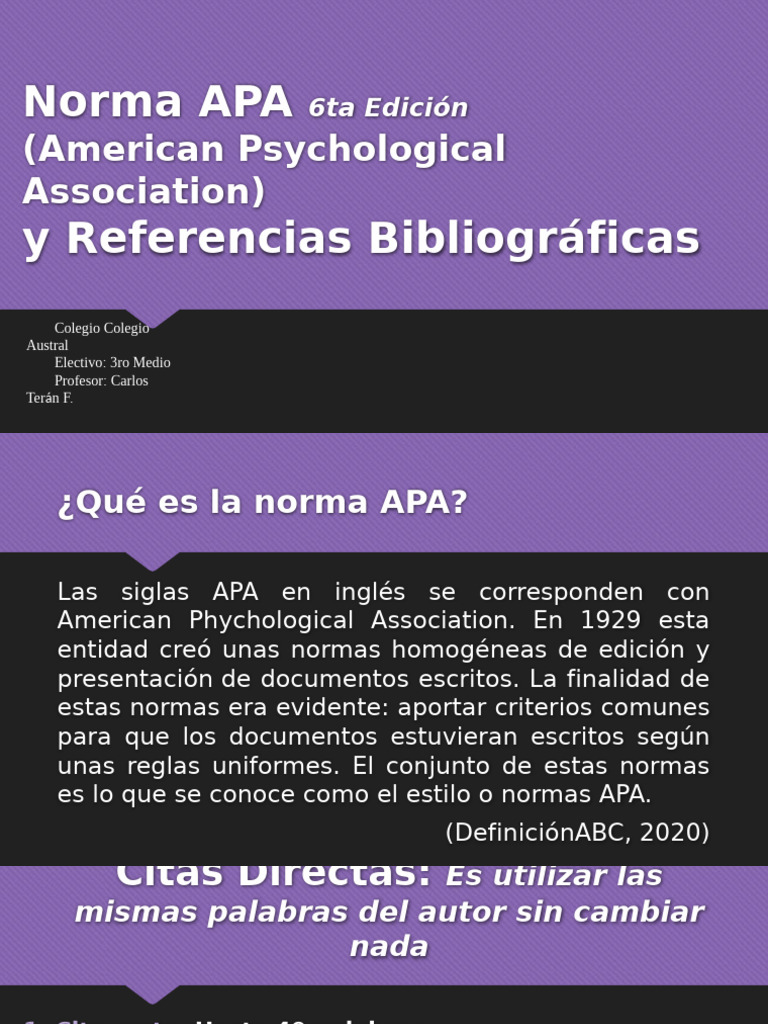 Guía de Normas APA 6ta Edición | PDF