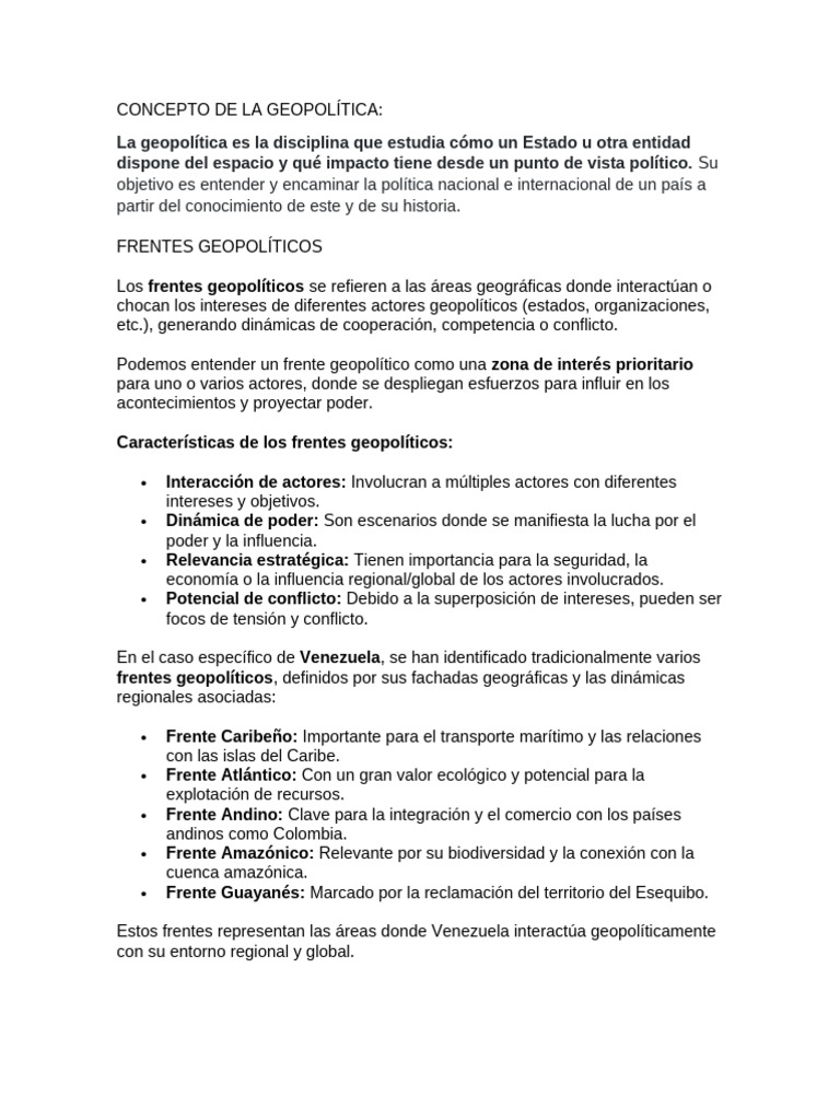 Concepto de La Geopolítica | PDF