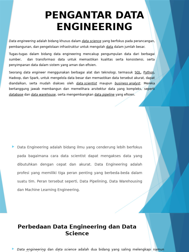 Perbedaan Data Engineering dan Data Science | PDF