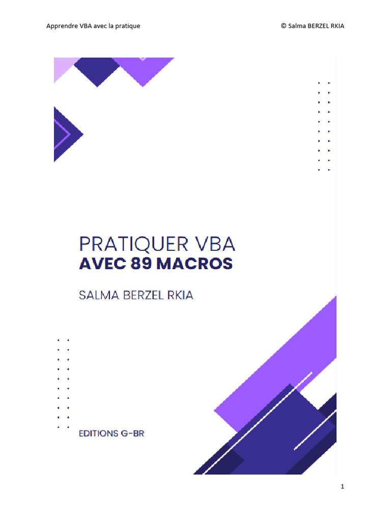 Reprise d'application VBA pratique | PDF | Visual Basic for ...